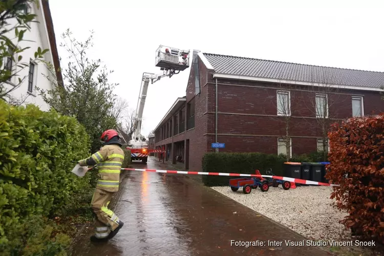 Stormschade aan woning in Blaricum