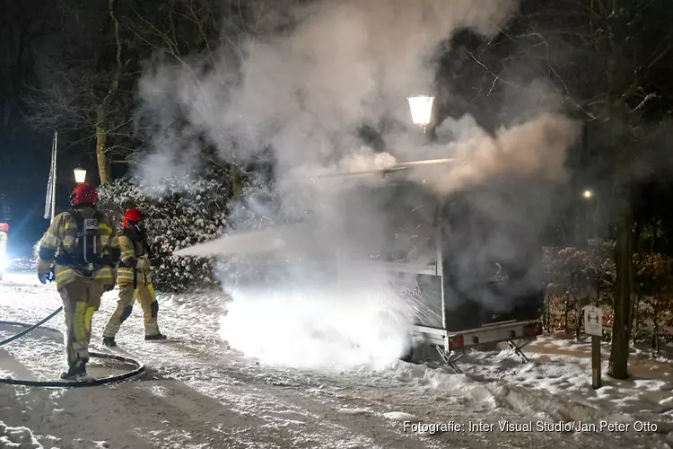 Aanhanger in brand in Loosdrecht