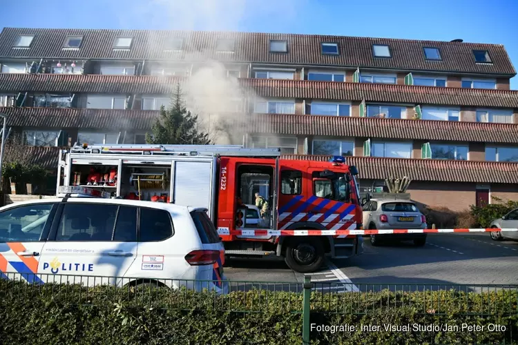 Brand in woning Bussum