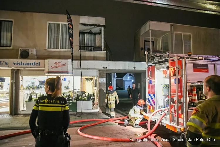 Brand in wasmachine in woning Bussum