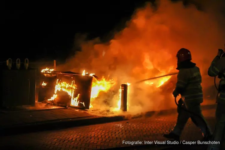 Containerbrand Blaricum snel onder controle