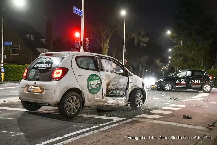 Maaltijdbezorgers met elkaar in botsing