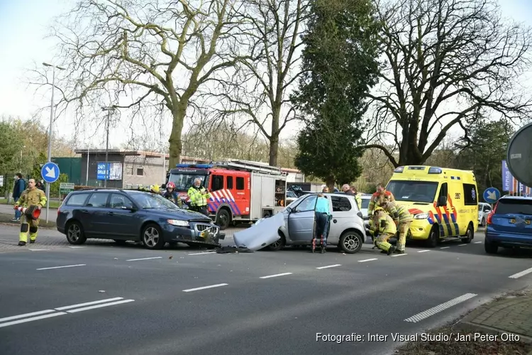 Ongeval tussen auto en microcar in Bussum