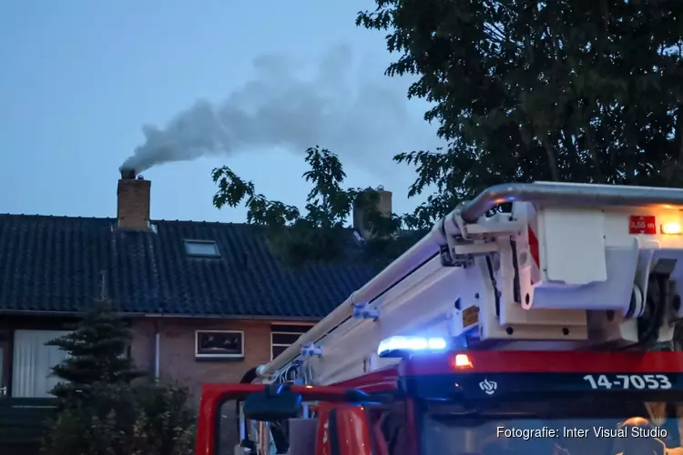 Schoorsteenbrand in Huizen