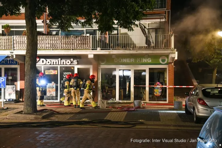 Brand bij Domino&#39;s Pizza in Naarden