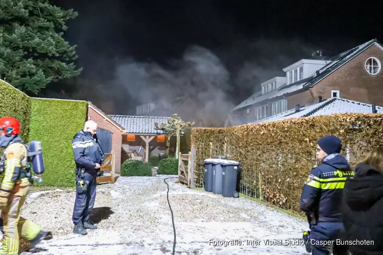 Brand in kelder van woning Huizen