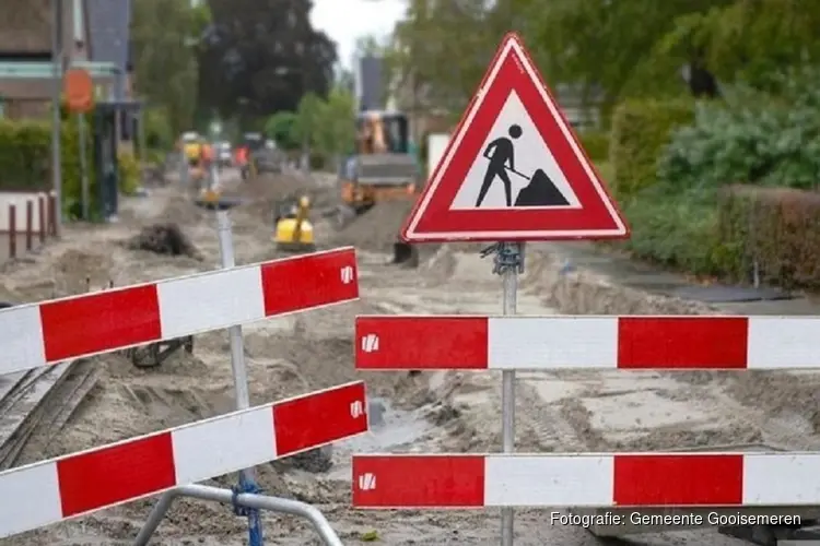 In de nacht van 27 op 28 november wegwerkzaamheden in Bussum en Muiderberg