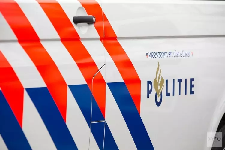 Gekantelde auto botst tegen boom in middenberm Blaricum