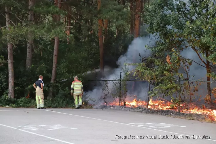 Stuk natuur afgebrand in Hilversum