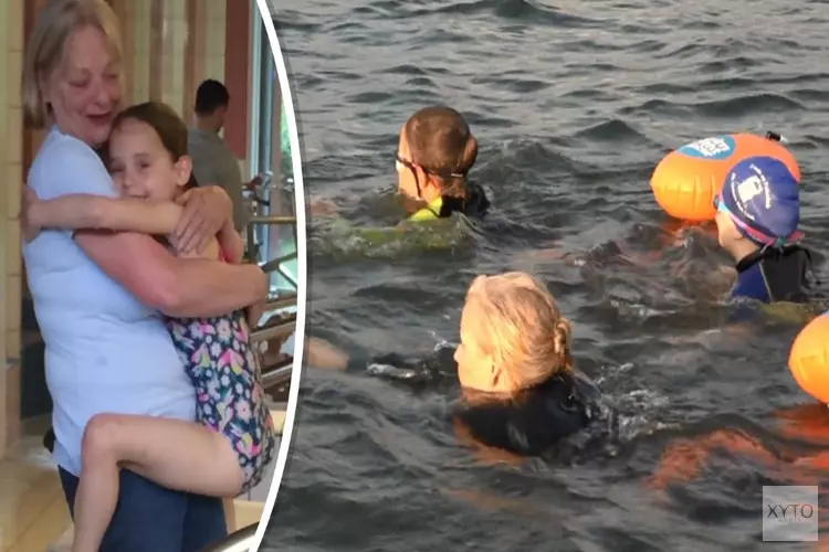 Isa (10) zwemt recordbedrag bij elkaar voor onderzoek naar kanker: "Ik doet het voor oma"
