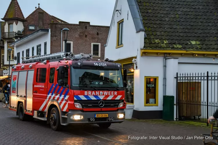 Brandje op terras wijnbar