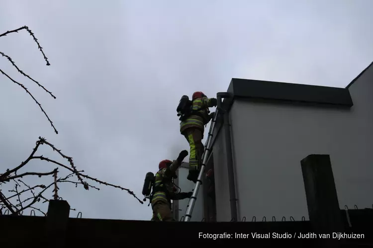 Brand in badkamer in Bussum