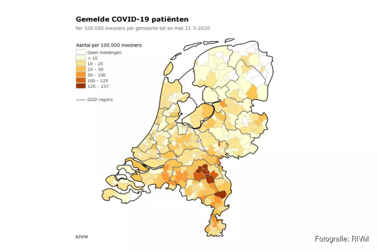 RIVM: 3631 besmettingen, Inmiddels 136 personen overleden