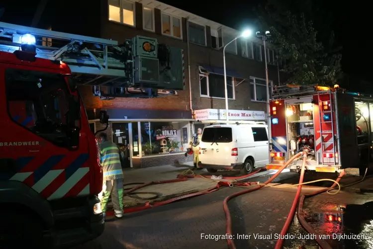 Flinke brand bij stomerij in Bussum