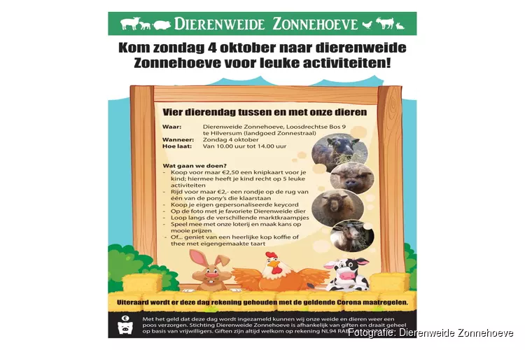 Oktober wereld dierendag, vier deze dag met ons mee